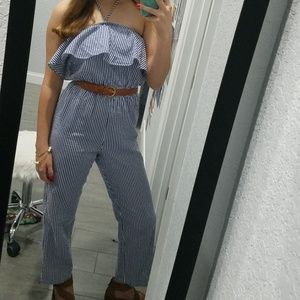 J.Crew Seersucker Jumpsuit